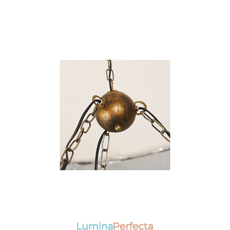 Rustic Lodge Vintage Retro Country Globe Pictură Caracteristică pentru Mini Style Designers Candelabru din metal