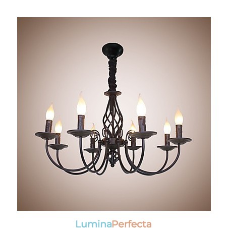Lampă Europeană Simplă De Fier Lumânare Lampă 8 Candelabru Lampă Europeană Simplă De Fier Lumânare Lampă 8 Candelabru