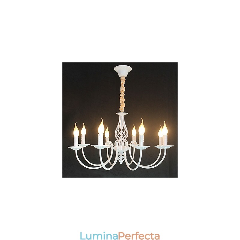 Lampă Europeană Simplă De Fier Lumânare Lampă 8 Candelabru