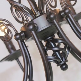 Lampă Europeană Simplă De Fier Lumânare Lampă 8 Candelabru