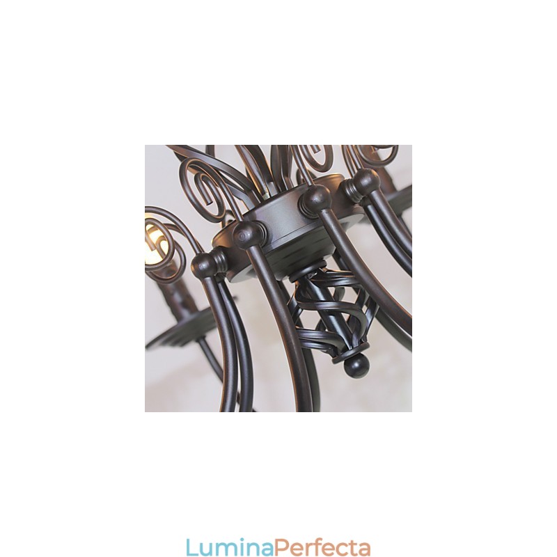 Lampă Europeană Simplă De Fier Lumânare Lampă 8 Candelabru