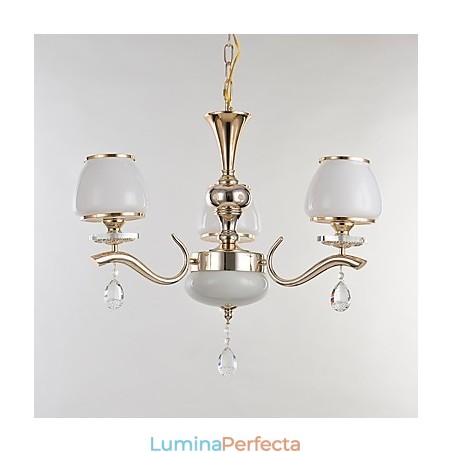 Caracteristică modernă și contemporană galvanizată pentru candelabru din metal cristal