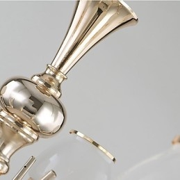 Caracteristică modernă și contemporană galvanizată pentru candelabru din metal cristal