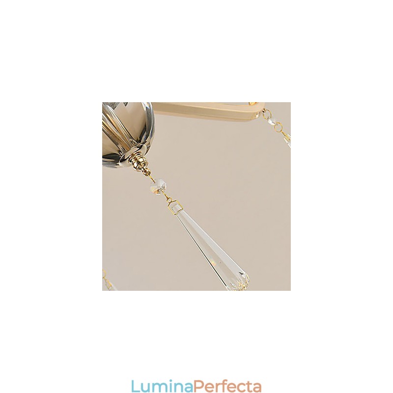 Caracteristică modernă și contemporană galvanizată pentru candelabru din metal cristal