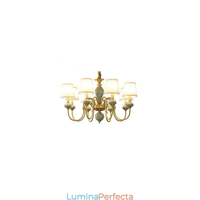 Candelabru Tradițional Clasic Country Alamă Caracteristică pentru Mini Style Metal 8 Becuri