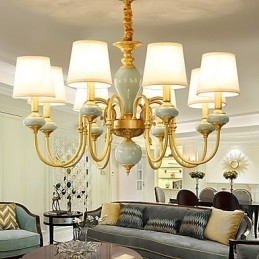 Candelabru Tradițional Clasic Country Alamă Caracteristică pentru Mini Style Metal 8 Becuri
