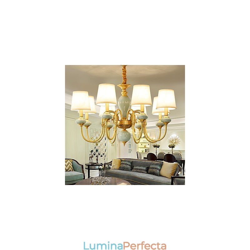 Candelabru Tradițional Clasic Country Alamă Caracteristică pentru Mini Style Metal 8 Becuri