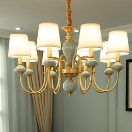 Candelabru Tradițional Clasic Country Alamă Caracteristică pentru Mini Style Metal 8 Becuri