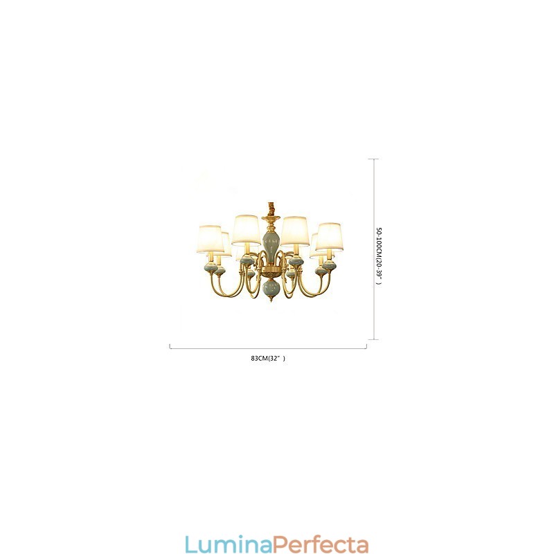Candelabru Tradițional Clasic Country Alamă Caracteristică pentru Mini Style Metal 8 Becuri