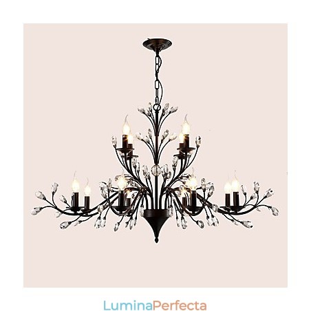Candelabru din cristal cu 12 lumini Modern Contemporan Tradițional Clasic Vintage Retro Pictură Țară Caracteristică