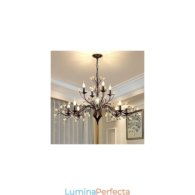 Candelabru din cristal cu 12 lumini Modern Contemporan Tradițional Clasic Vintage Retro Pictură Țară Caracteristică