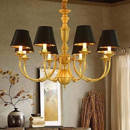 Candelabru Tradițional Clasic Country Alamă Caracteristică pentru Mini Style Metal 8 Becuri