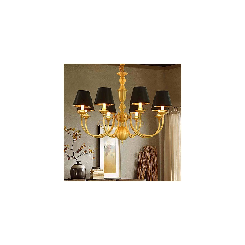 Candelabru Tradițional Clasic Country Alamă Caracteristică pentru Mini Style Metal 8 Becuri