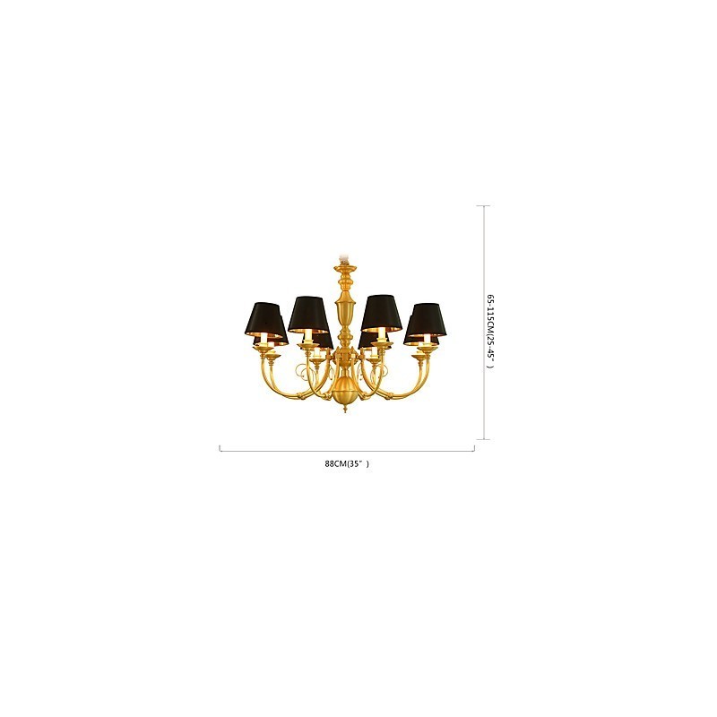 Candelabru Tradițional Clasic Country Alamă Caracteristică pentru Mini Style Metal 8 Becuri