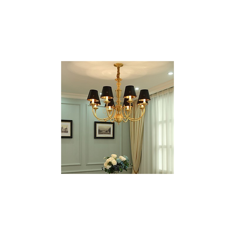 Candelabru Tradițional Clasic Country Alamă Caracteristică pentru Mini Style Metal 8 Becuri