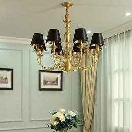 Candelabru Tradițional Clasic Country Alamă Caracteristică pentru Mini Style Metal 8 Becuri