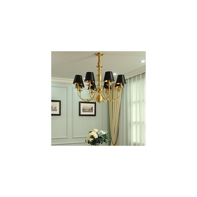 Candelabru Tradițional Clasic Country Alamă Caracteristică pentru Mini Style Metal 8 Becuri