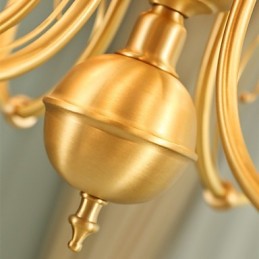 Candelabru Tradițional Clasic Country Alamă Caracteristică pentru Mini Style Metal 8 Becuri