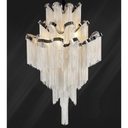 Candelabru din aluminiu Lumină suspendată de designer de culoare argintie Scară în spirală