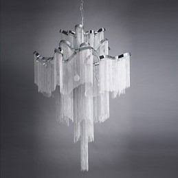 Candelabru din aluminiu Lumină suspendată de designer de culoare argintie Scară în spirală