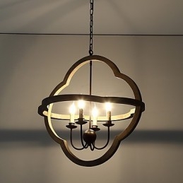 Lampă de candelabru din lemn de culoare vintage din metal american industrial pentru pictură, lampă cu pandantiv pentru decorațiuni de interior