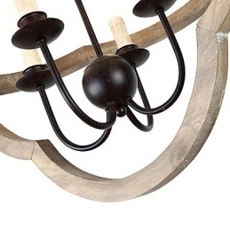 Lampă de candelabru din lemn de culoare vintage din metal american industrial pentru pictură, lampă cu pandantiv pentru decorațiuni de interior