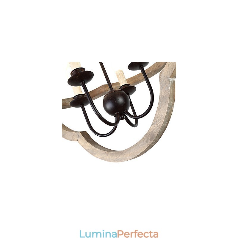 Lampă de candelabru din lemn de culoare vintage din metal american industrial pentru pictură, lampă cu pandantiv pentru decorațiuni de interior