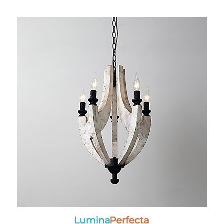 Pictura de epocă Caracteristică Mini Stil Lemn Bambus Candelabru Lampă Decorate Lampă Pictura de epocă Caracteristică Mini Stil Lemn Bambus Candelabru Lampă Decorate Lampă