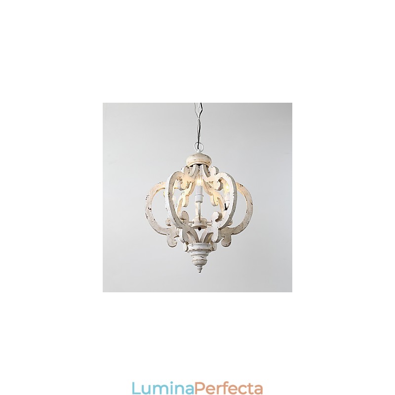 Pictura de epocă Caracteristică Candelabru din lemn de bambus în stil mini Lampă cu suspendare Decorate