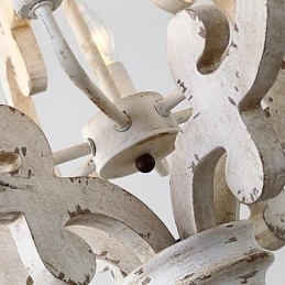 Pictura de epocă Caracteristică Candelabru din lemn de bambus în stil mini Lampă cu suspendare Decorate