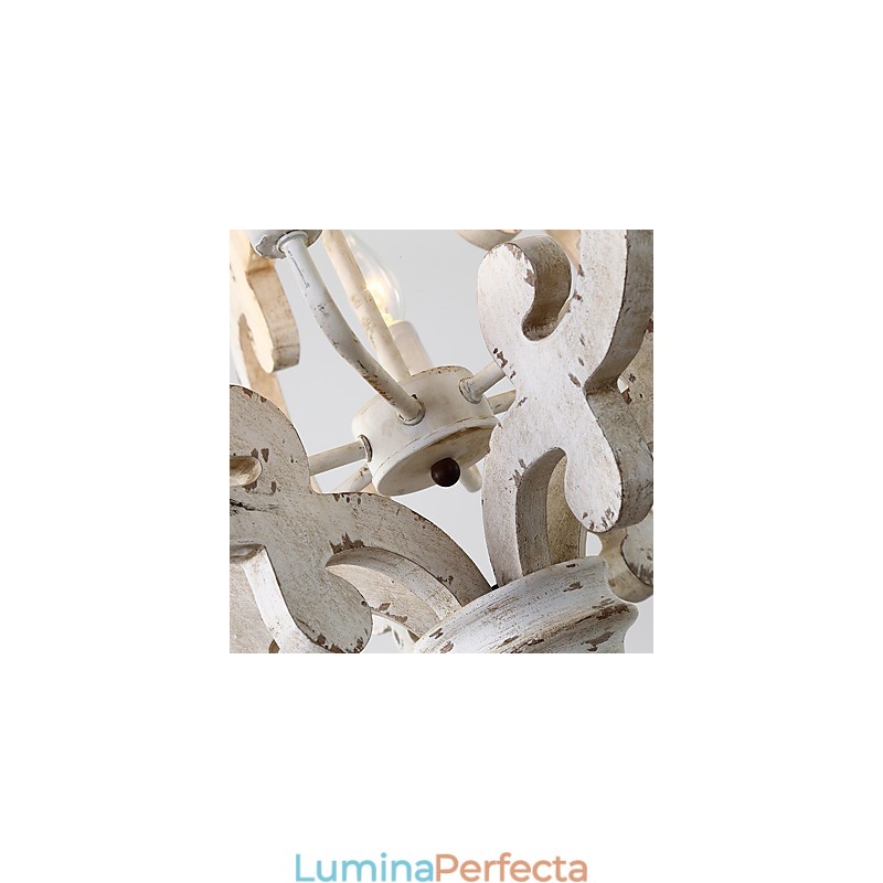 Pictura de epocă Caracteristică Candelabru din lemn de bambus în stil mini Lampă cu suspendare Decorate
