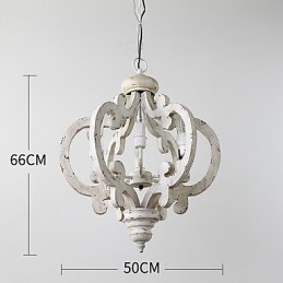 Pictura de epocă Caracteristică Candelabru din lemn de bambus în stil mini Lampă cu suspendare Decorate