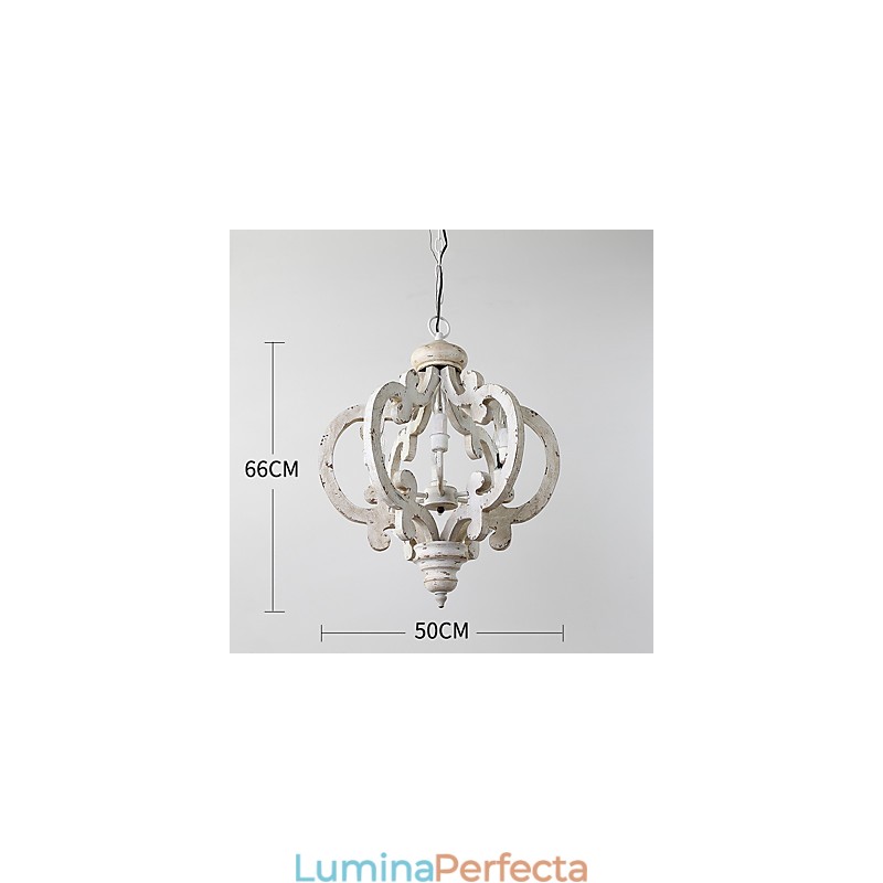 Pictura de epocă Caracteristică Candelabru din lemn de bambus în stil mini Lampă cu suspendare Decorate