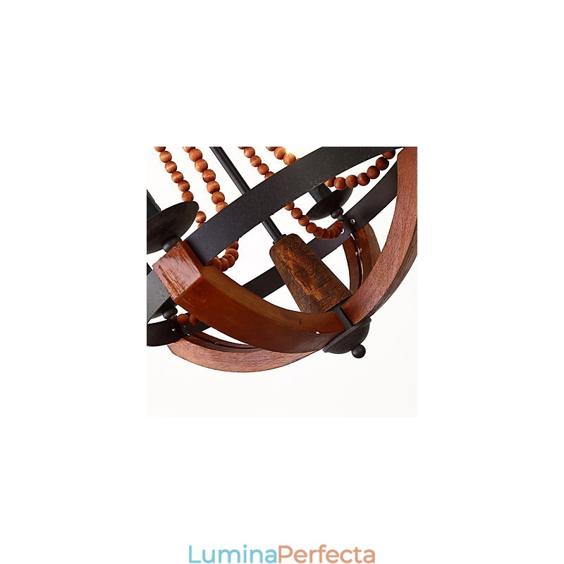 Cu patru lumini Pictură Vintage Caracteristică Mini Stil Lemn Bambus Candelabru Lampă Decorate Lampă