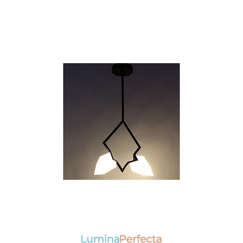 Candelabru din metal modern cu 2 lumini, candelabru din piersici, cantina Decorate