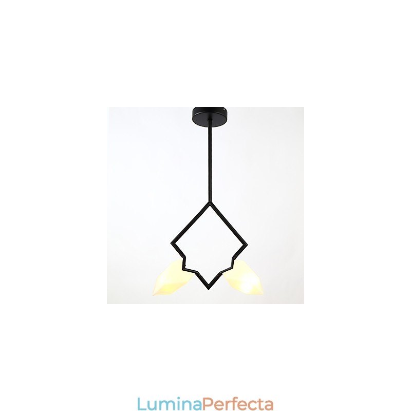 Candelabru din metal modern cu 2 lumini, candelabru din piersici, cantina Decorate