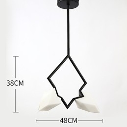 Candelabru din metal modern cu 2 lumini, candelabru din piersici, cantina Decorate