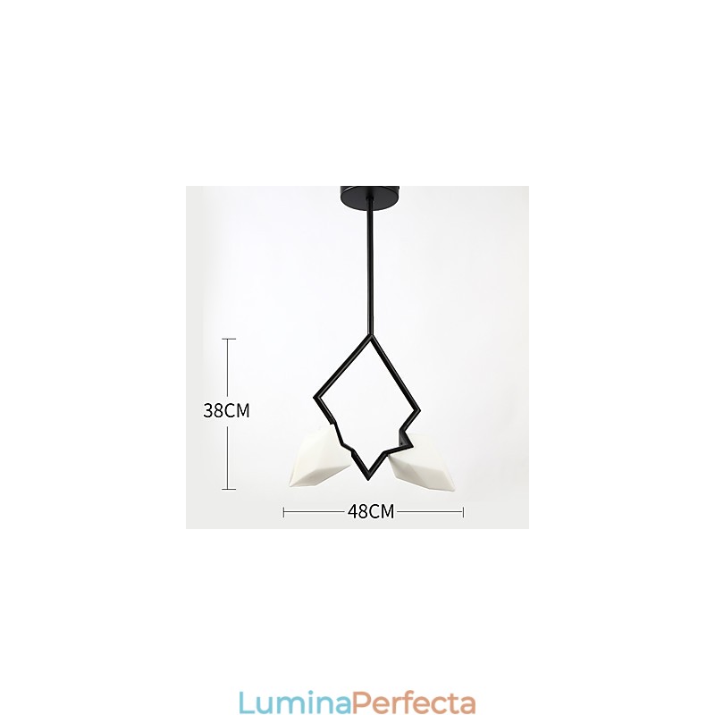 Candelabru din metal modern cu 2 lumini, candelabru din piersici, cantina Decorate
