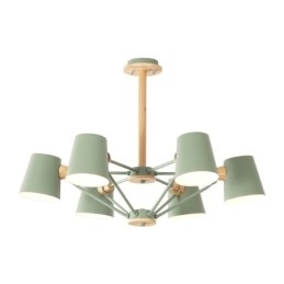 Mai multe culori din lemn de macaron pictură vintage caracteristică candelabru din metal
