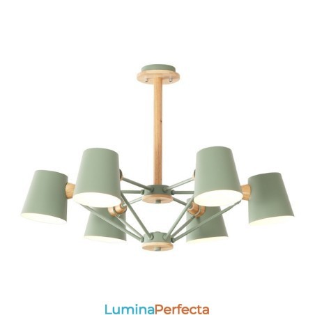 Mai multe culori din lemn de macaron pictură vintage caracteristică candelabru din metal Mai multe culori din lemn de macaron pictură vintage caracteristică candelabru din metal
