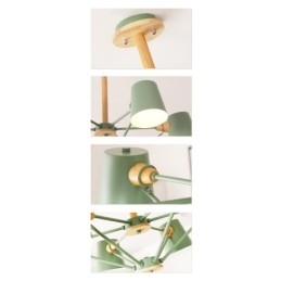 Mai multe culori din lemn de macaron pictură vintage caracteristică candelabru din metal