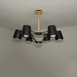 Mai multe culori din lemn de macaron pictură vintage caracteristică candelabru din metal