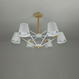 Mai multe culori din lemn de macaron pictură vintage caracteristică candelabru din metal