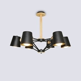 Mai multe culori din lemn de macaron pictură vintage caracteristică candelabru din metal