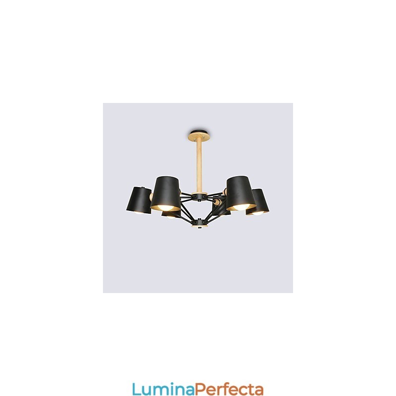 Mai multe culori din lemn de macaron pictură vintage caracteristică candelabru din metal