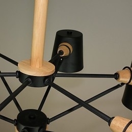 Mai multe culori din lemn de macaron pictură vintage caracteristică candelabru din metal