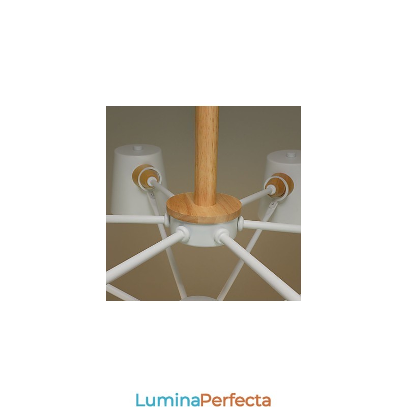 Mai multe culori din lemn de macaron pictură vintage caracteristică candelabru din metal