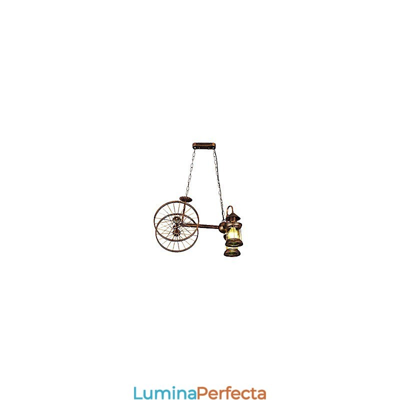 Rustic Lodge Vintage Retro Country Globe Pictură Caracteristică pentru Mini Style Designers Candelabru din metal