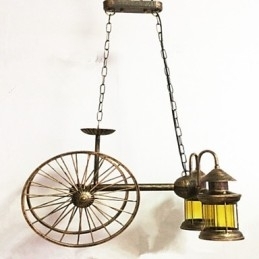 Rustic Lodge Vintage Retro Country Globe Pictură Caracteristică pentru Mini Style Designers Candelabru din metal