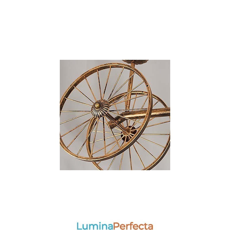 Rustic Lodge Vintage Retro Country Globe Pictură Caracteristică pentru Mini Style Designers Candelabru din metal